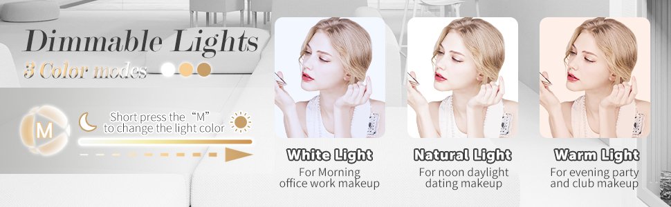 lighted makeup mirror