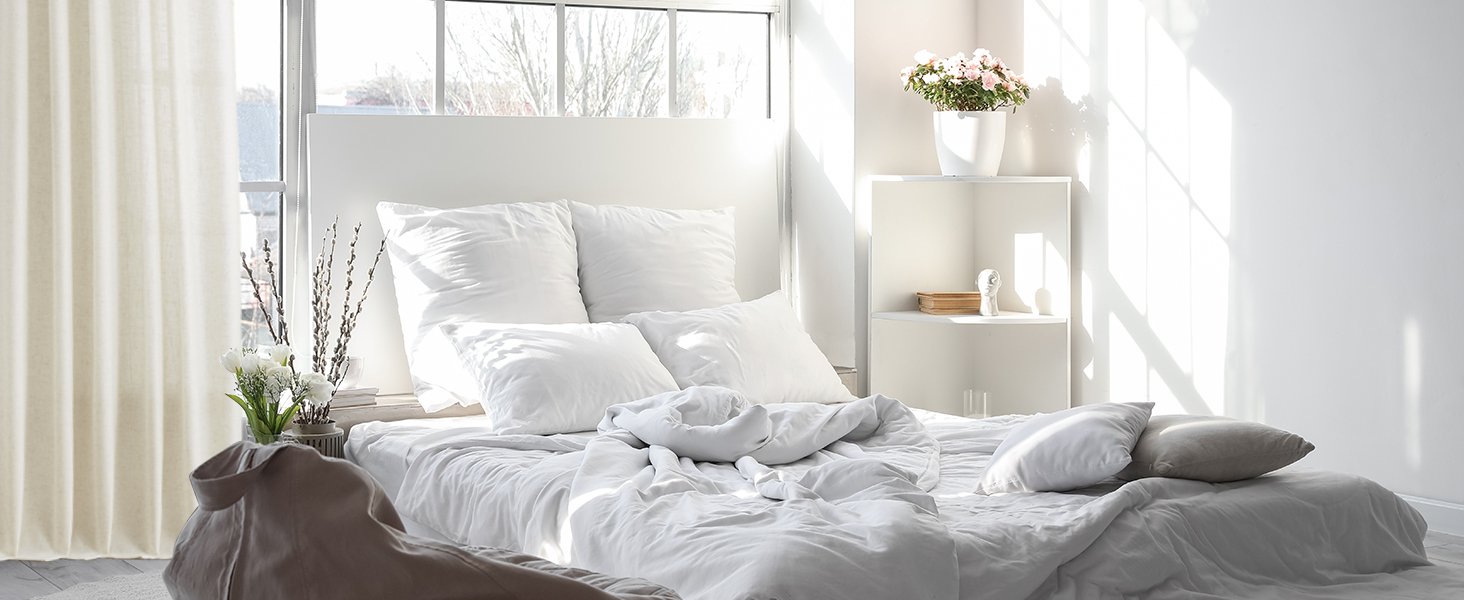 Pinch Pleated Window Curtains Pinch Pleat Back Tab Light Filtering Drapes with Hooks Boho Farmhouse