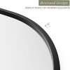24x36 Black Oval Mirror, Metal Framed Mirror for Wall, Wall-Mounted Bathroom Vanity Mirrors