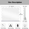Vanity/Makeup Mirror with Lights,10X Magnification,Large Hollywood Lighted Vanity Mirror with 15 Dimmable LED Bulbs,3 Color Modes,Touch Control for Bedroom,Tabletop or Wall-Mounted