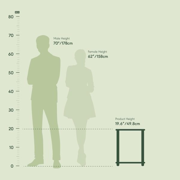 Simplistic Set of 2 End Table, Espresso/Black