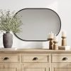 24x36 Black Oval Mirror, Metal Framed Mirror for Wall, Wall-Mounted Bathroom Vanity Mirrors