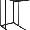 Tangkula Industrial Mobile End Table, Movable Side Table for Coffee Tablet, Rustic C Table with Rolling Casters, Portable Side Table for Couch Bed, Sofa, Living Room Bedroom