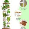 612CjvOzgNL._AC_SL1000 Plant Stand, Multiple Flower Pot Holder Shelf, Wood and Metal Tall Plant Display Rack Storage Organizer for Indoor, Outdoor, Garden, Patio, Balcony(8 Tier 9 Potted)