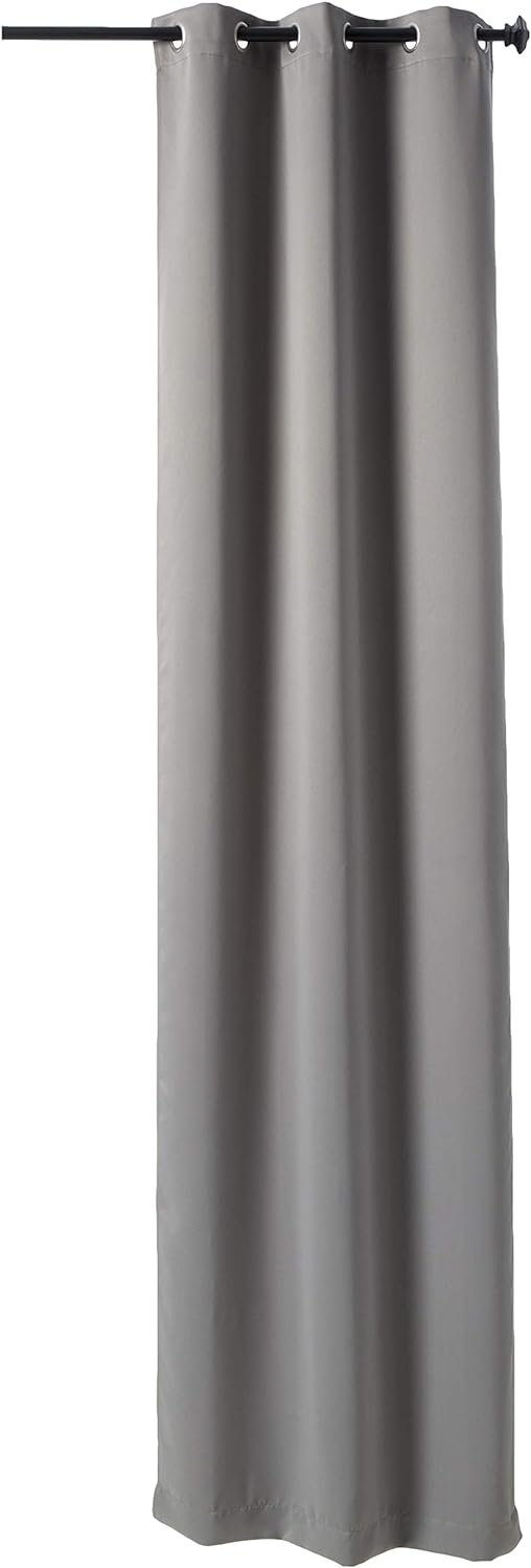 Energy Saving Blackout Grommet Curtain Panel, 40" x 84", Dove White 2 Count (Pack of 1)