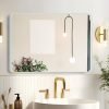 Hollywood Bathroom Mirror 12"*16", Framed Lighted Bathroom Vanity Mirror, Wall Mounted, Dimmable LED Mirror for Bathroom,Gold