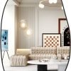 Oval Bathroom Mirror Capsule Wall Vanity Mirror, 20"x30" Pill Mirrors Wall Mounted Mirror, Large Modern Mirror with Gold Metal Frame, Decor for Entryway, Bedroom, Living Room