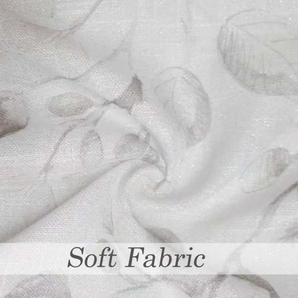 Gray Tan Leaf Floral Print Metallic Sheer Curtain Panels for Autumn Fall Rustic Living Room Bedroom Sparkling Decorative Grommet Top Window Treatment Farmhouse Drape, 40"x84"x2