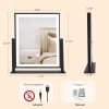 Makeup Mirror with Lights, Fashion Lighted Vanity Mirror with Dimmable Light, Smart Control, Adjustable Warm White/Natural/Daylight, Birthday Wedding Gift, 360°Rotation (Black, 13inch)