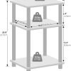 61SAjnVdu-L._AC_SL1500 3-Tier Open Storage Nightstand, 1-Pack, Plastic Poles, Sonoma Oak/White