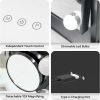 Hollywood Vanity Mirror with Lights 8 Dimmable Bulbs, 3 Color Light, Touch Control, LED Lighted Makeup Mirrors for Dorm, Detachable 10X Magnification Mirror Black