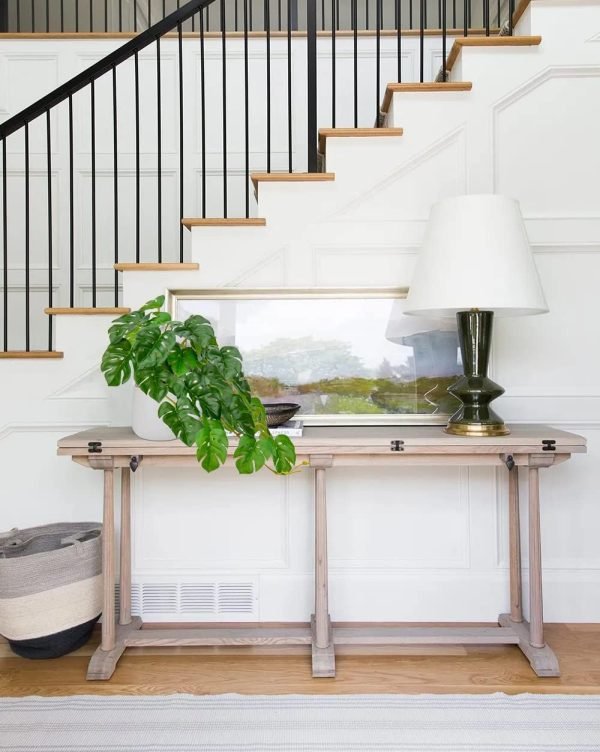 61_cfi87EhL._AC_SL1253 Fake Plants Indoor 8 Inch Artificial Monstera Leaves in Ceramic Pot - Faux Potted Tropical Palm Plant for Home Aesthetic Decor Living Room Shelf Office