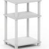 61vjfIQo7LL._AC_SL1500 3-Tier Open Storage Nightstand, 1-Pack, Plastic Poles, Sonoma Oak/White