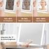 Vanity Mirror with Lights, Hollywood Makeup Mirror with Lights Phone Holder, Smart Touch Control, 3 Color Lighting Modes with Detachable 10x Magnification Mirror, 360°Rotation, White