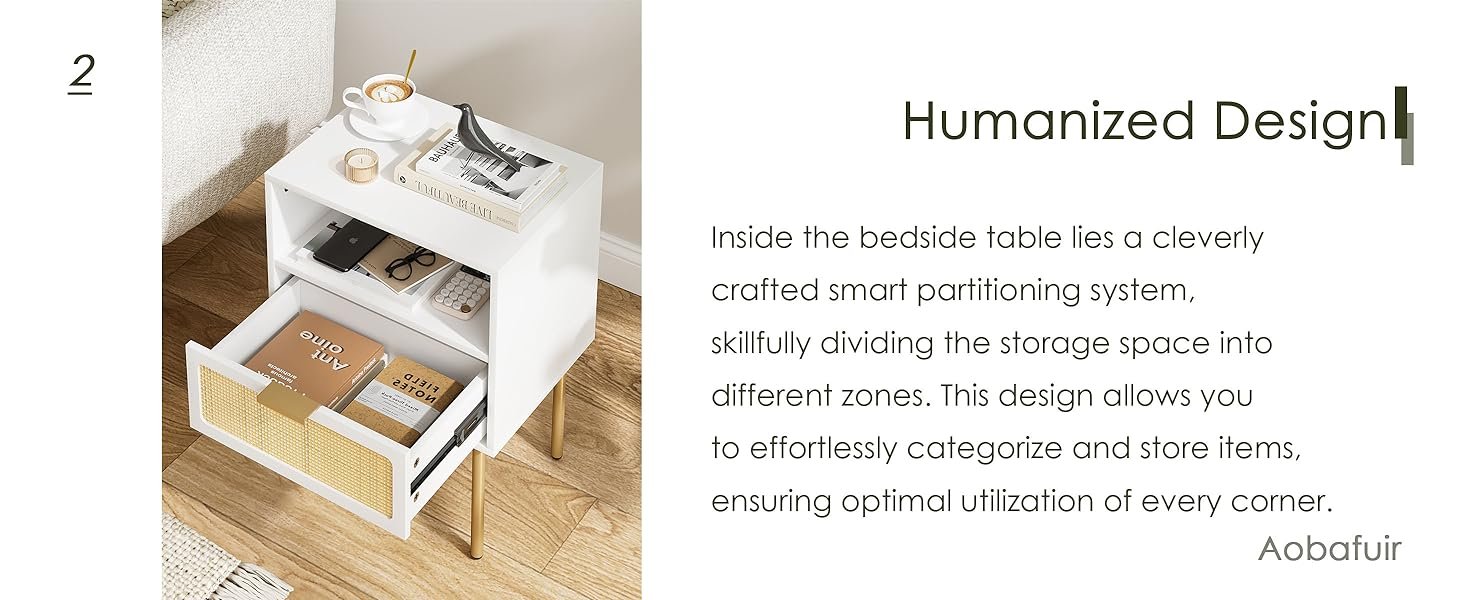 bedside table with drawers