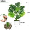 28 Inch Artificial Plant, Large Fake Tropical Monstera Palm Tree Faux Potted Plants Indoor Tall for Home Office Living Room Decor