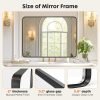 Black Bathroom Mirror Large Rectangle Vanity Framed Mirror for Wall, 30x40 Inch Modern Metal Wall Mirror Farmhouse, Anti-Rust, Tempered Glass, Hangs Horizontally or Vertically