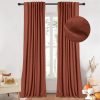 7170EGWOmAL._AC_SL1500 100% Blackout Curtains for Bedroom, Thermal Insulated Linen Blackout Curtains 96 Inch Length 2 Panels Set, Back Tab/Rod Pocket Room Darkening Curtains for Bedroom, Nursery -Oatmeal,W50 X L96
