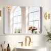 Hollywood Bathroom Mirror 12"*16", Framed Lighted Bathroom Vanity Mirror, Wall Mounted, Dimmable LED Mirror for Bathroom,Gold