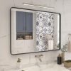 20x30 Silver Bathroom Mirror, Silver Wall Mirror for Vanity, Brushed Metal Framed Rectangle Mirror, Anti-Rust, Brushed Nickel,Shatterproof, Round Corners(Horizontally/Vertically)