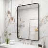 20x30 Silver Bathroom Mirror, Silver Wall Mirror for Vanity, Brushed Metal Framed Rectangle Mirror, Anti-Rust, Brushed Nickel,Shatterproof, Round Corners(Horizontally/Vertically)