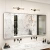 20x30 Silver Bathroom Mirror, Silver Wall Mirror for Vanity, Brushed Metal Framed Rectangle Mirror, Anti-Rust, Brushed Nickel,Shatterproof, Round Corners(Horizontally/Vertically)