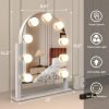 Makeup Mirror with Lights, Vanity Mirror with Lights, Lighted Makeup Mirror, 3 Color Modes, Dimmable Light,360° Rotation