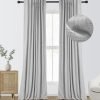 71IxbPPyv0L._AC_SL1500 100% Blackout Curtains for Bedroom, Thermal Insulated Linen Blackout Curtains 96 Inch Length 2 Panels Set, Back Tab/Rod Pocket Room Darkening Curtains for Bedroom, Nursery -Oatmeal,W50 X L96