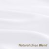 Pure White Linen Curtains 90 Inch Length for Living Room Bedroom 2 Panels Set Rod Pocket Light Filtering Semi Sheer Window Curtains 52 Inch Width Boho Farmhouse Linen Drapes, W52xL90