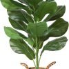 Artificial Fiddle Leaf Fig Tree 37" Fake Potted Ficus Lyrata Plant with Handmade Seagrass Basket, Perfect Faux Plants Home Décor for Indoor Outdoor Office Porch Balcony Bedroom Bathroom Gift
