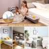 Bedside Shelf for Bed, Bedside Tray Table Under Mattress for Box Spring Bed/Plate Bed/Platform Bed, 17" Large Bed Tray Nightstand Shelf Bedside Caddy for College Dorm Bed