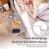 Bedside Shelf for Bed, Bedside Tray Table Under Mattress for Box Spring Bed/Plate Bed/Platform Bed, 17" Large Bed Tray Nightstand Shelf Bedside Caddy for College Dorm Bed