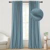 71SIBxo4WtL._AC_SL1500 100% Blackout Curtains for Bedroom, Thermal Insulated Linen Blackout Curtains 96 Inch Length 2 Panels Set, Back Tab/Rod Pocket Room Darkening Curtains for Bedroom, Nursery -Oatmeal,W50 X L96