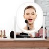 71WRXqLZhsL._AC_SL1500 Oval Vanity Mirror with Lights 3 Colors Modes Hollywood Lighted Makeup Mirror with Smart Touch Control Brightness Adjustable & 360°Rotation