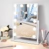 Vanity Mirror with Lights, Makeup Mirror with Lights,3 Color Lighting Modes Detachable 10X Magnification Mirror Touch Control,360°Rotation, White.