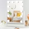 Lighted Vanity Makeup Mirror with Lights Hollywood Cosmetic Mirror with 9 Dimmable LED Bulbs for Dressing Room Tabletop, 3 Color Lighting, Detachable 10X Magnification Mirror, White