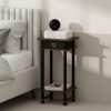 71c0_5qRJAL._AC_SL1500 3-Tier Open Storage Nightstand, 1-Pack, Plastic Poles, Sonoma Oak/White