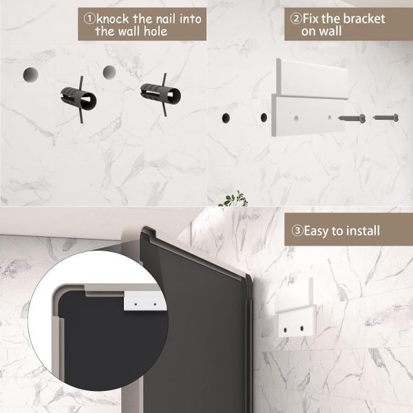 20x30 Silver Bathroom Mirror, Silver Wall Mirror for Vanity, Brushed Metal Framed Rectangle Mirror, Anti-Rust, Brushed Nickel,Shatterproof, Round Corners(Horizontally/Vertically)