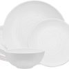 12 Piece Melamine Dinnerware Set - Durable, Dishwasher Safe Plates and Bowls - Casual Dining, Parties, Blue Dish Set Organica Blue Collection