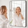 71jck30e8KL._AC_SL1500 Bathroom Wall Mirror -20x28 Vanity Mirrors Large Wall-Mounted Makeup Mirror Over Sink for Bedroom/Farmhouse/Entrance, Black Rectangle Framed Anti-Rust Shatterproof Mirrors