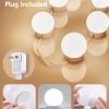 71leGR_FQcL._AC_SL1500 Hollywood Style Led Vanity Mirror Lights Kit - Vanity Lights Have 10 Dimmable Light Bulbs for Makeup Dressing Table and Power Supply Plug in Lighting Fixture Strip, White (No Mirror Included)
