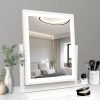 Makeup Mirror with Lights, Fashion Lighted Vanity Mirror with Dimmable Light, Smart Control, Adjustable Warm White/Natural/Daylight, Birthday Wedding Gift, 360°Rotation (Black, 13inch)