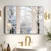 Hollywood Bathroom Mirror 12"*16", Framed Lighted Bathroom Vanity Mirror, Wall Mounted, Dimmable LED Mirror for Bathroom,Gold