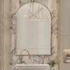 Arched Wall Mirror for Bathroom,Mirrors for Wall,24''x36'',Vanity Mirror for Bedroom Dresser, Entryway, Living Room, Metal Frame (36''x24'',Gold)