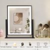 71wyiwY9MQL._AC_SL1500 Vanity Mirror with Lights,16"×14" Makeup Mirror with Light Smart Touch Control Dimmable 3 Modes Lighted LED Mirror 360°Rotation Black
