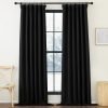 Faux Linen Curtains 90 inches Long for Doorway, Pinch Pleated Thick Room Darkening Window Treatments Noise Reducing Privacy for Living Room/Bedroom, Natural, W34 x L90, 2 Panels