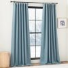 Faux Linen Curtains 90 inches Long for Doorway, Pinch Pleated Thick Room Darkening Window Treatments Noise Reducing Privacy for Living Room/Bedroom, Natural, W34 x L90, 2 Panels