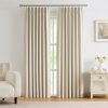 Linen Blended Pinch Pleated Drapes,Blackout and Thermal Insulated Noise Reducing Pleated Curtains for Bedroom Nursery,Backtab 108 Inches with 9 Hooks,40"x108", 1 Panel,Natural Beige