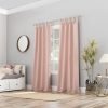 Energy Saving Blackout Tab Top Curtain Panel, 40" x 84", Blush Pink