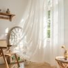 Curtains 63 Inches Long, Bohemian Linen Style Textured Curtains with Tassels for Bedroom, Semi Blackout Farmhouse Drapes, Rod Pocket Window Treatments 2 Panels, 52" x 63", Olive Green